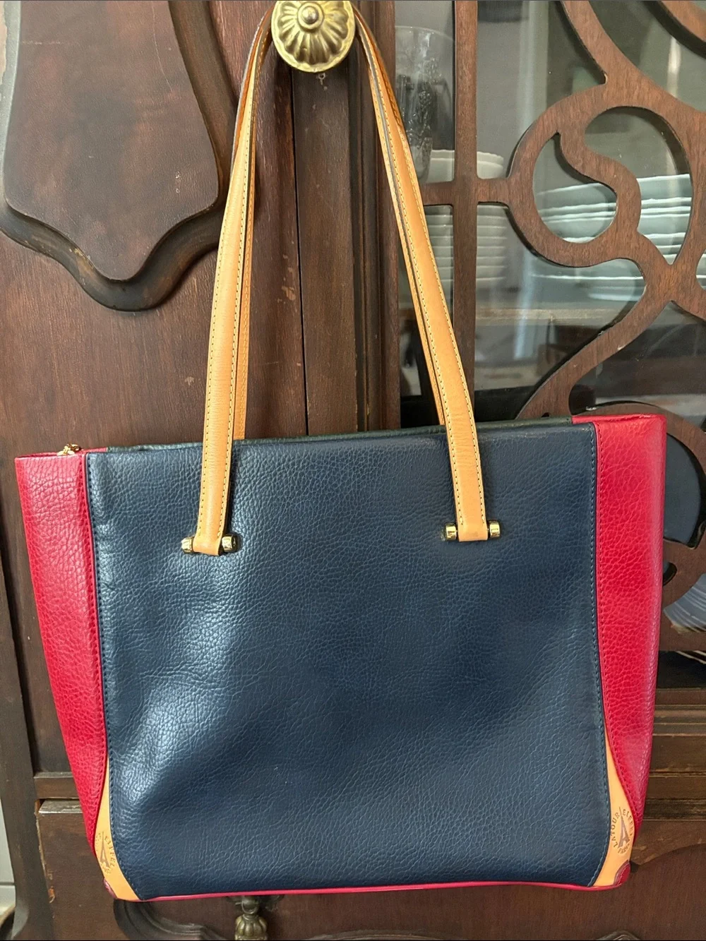 La Tour Eiffel Colorblock Shoulder Tote